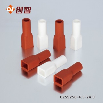 250-4.5直型硅胶端子护套6.3绝缘端子套